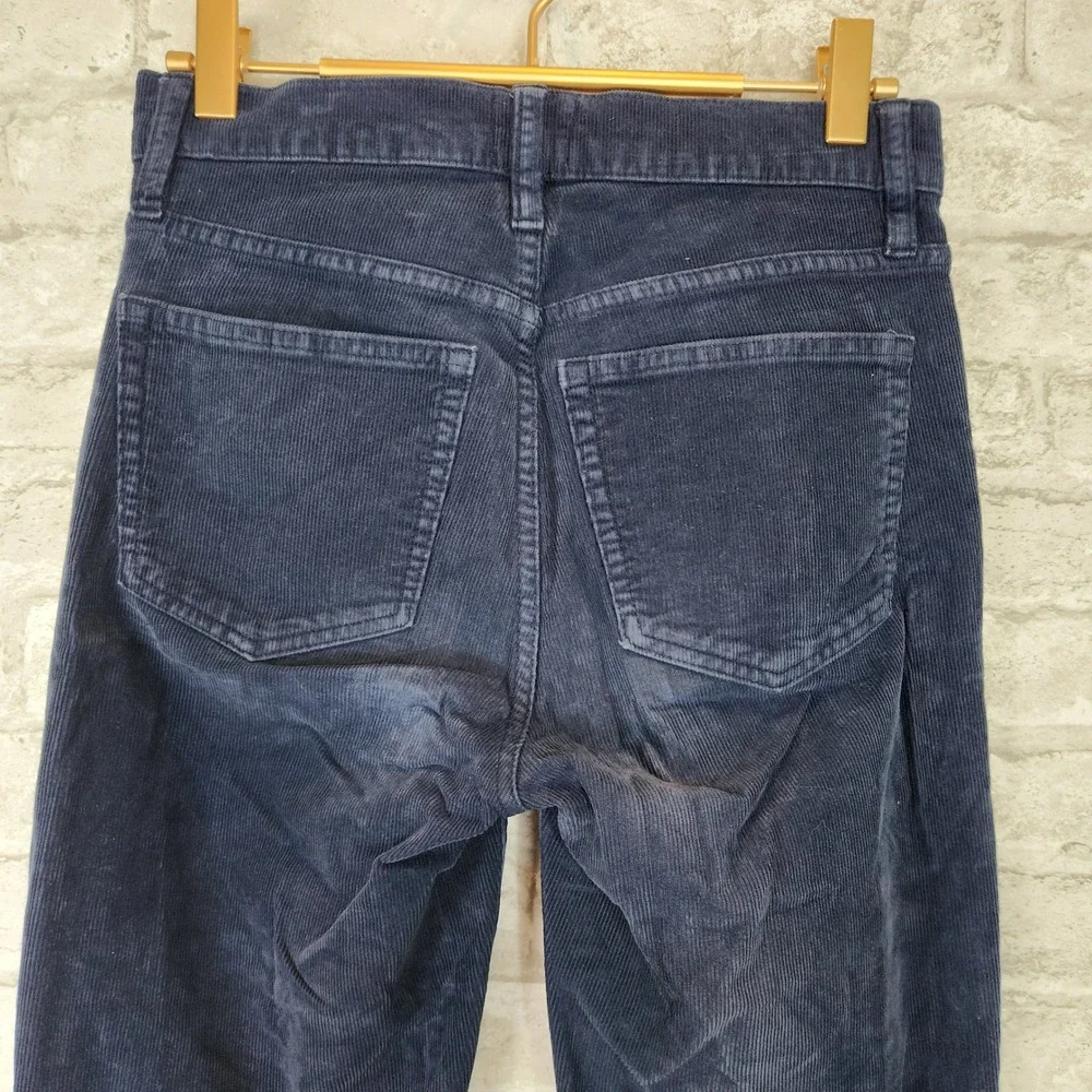 J. Crew Pants Vintage Straight Navy Blue Corduroy Preppy 25 XS